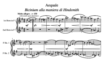 Aequale "Bicinium in the Hindemithian Idiom" [Philip Daniel; 2020]