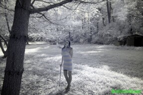Ultraviolet and Infrared Photography - Lovely Logic posing by some trees