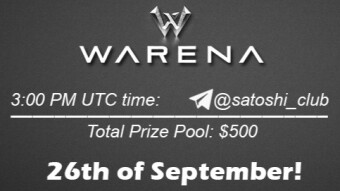 Join the AMA of Satoshi Club x Warena. Rewards: 500 USDT, September 26th.