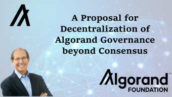 New Algorand governance: a decentralized proposal