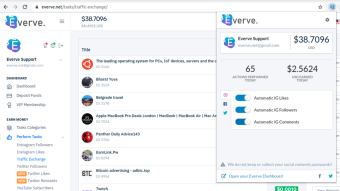 Everve - Social Media Exchange for Instagram, Facebook, YouTube...