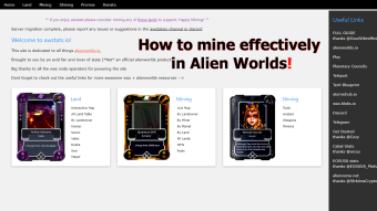 How to mine effectively on Alien Worlds!