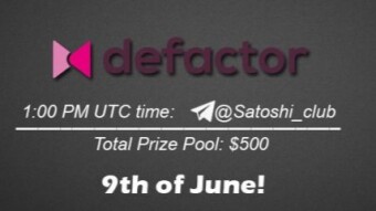 Defactor x Satoshi Club AMA Recap from 9th of June