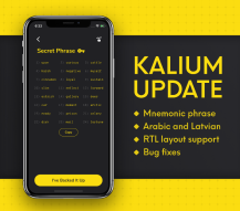  Kalium (BANANO's mobile wallet) v2.0.9 Released: Introducing Mnemonic Phrases, RTL Layouts, and More!