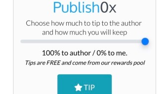 The cure to the mind virus of forgetting/not knowing how to tip on a platform built for support