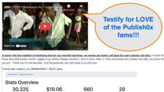 October 1st TESTIFY for LOVE for the PUBLISH0X CLAN MAN!!! earnings report for September