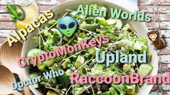 NFT salad: Alien Worlds, CryptoMonkeys, Doctor Who,  RaccoonBrand and Upland