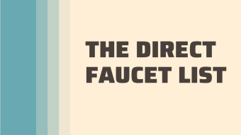 My list of Faucets with direct payments