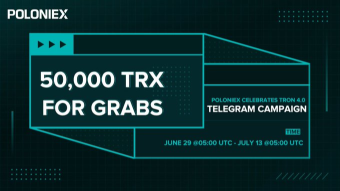 Poloniex Exchange - 50,000 TRX Giveaway by Justin Sun the Founder of TRON.