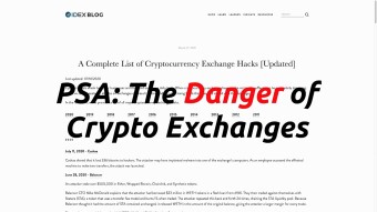 The Danger of Crypto Exchanges