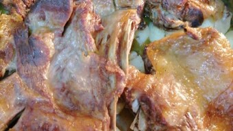 Foodbook #564 roasted  lamb with potatoes