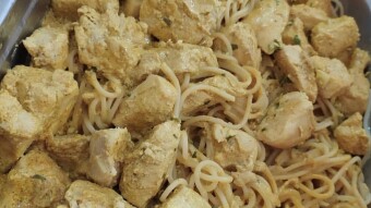 Foodbook #315 spaghetti with chicken a la crème