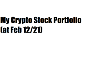 My Crypto Stock Portfolio (at Feb 12/21)