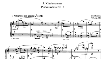 A Tone Row From Ernst Krenek's "Fifth Sonata for Piano" Opus 121 [PART 1]