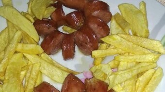 Foodbook #174 junk but homemade food with sausages and bacon