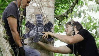 Scientific innovations for human problems [Forest protection][Poachers]. Rainforest Connection