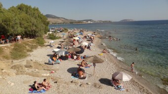 Greece - Around Athens - Lagonisi - Beaches: Agios Nikolaos Beach.