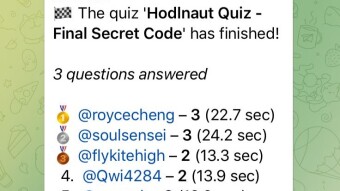 Posting At Publish0x Helped Me Win Hodlnaut’s Fastest Fingers First Quiz