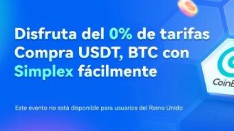 Compra criptomonedas a través de Simplex con 0 comisiones, CoinEx brinda continuamente a los usuarios experiencias de alta calidad