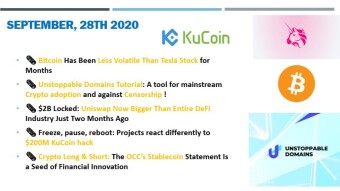 🗞 Daily Crypto News & Video, September, 28th💰
