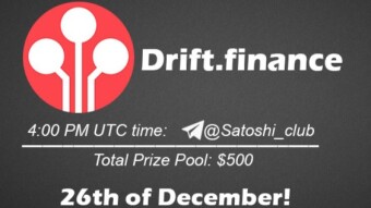 Join the AMA of Satoshi Club x Drift.finance. Rewards: 500 USDT, December 26th.