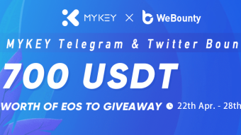🔥🔥 [EOS] Join Bounty MyKey from WeBounty split 280 EOS (700 USD - Good Program) 🔥🔥