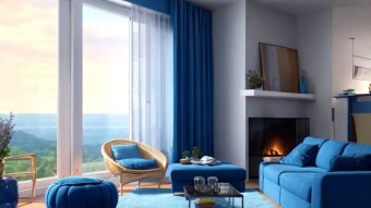 warm views living room
