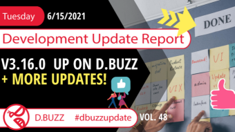 Weekly Development Updates for D.Buzz - Today : v3.16.0 up on D.Buzz