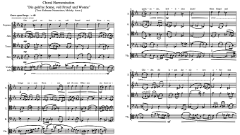 Chorale Harmonization on "Die güldne Sonne voll Freud und Wonne" [Philip Daniel; 2019]