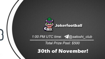 Join the AMA of Satoshi Club x Jokerfootball. Rewards: 500 USDT, November 30th.