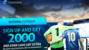 Get  1000 GBT tokens for each friend that you refer
