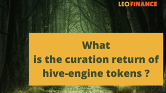 What is the curation return of hive-engine tokens?