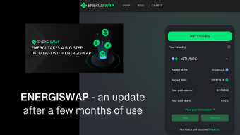 EnergiSwap update and ETH Bridge now in Beta