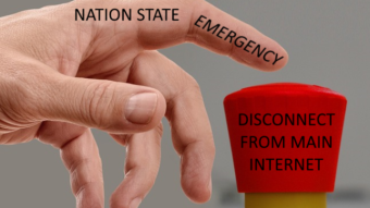 Government Panic Button for Internet Isolation