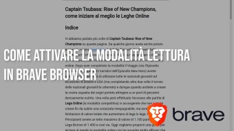 Come attivare la modalità lettura in Brave Browser