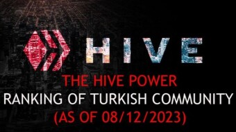 The HIVE Power Ranking of Turkish Community (As of 08-12-2023)