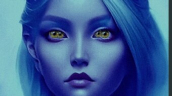 (JaiChai) "блакітны BLU" - Original Digital Art (Sci-Fi)