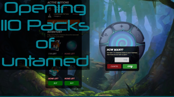Opening and combining 110 Untamed packs of Steem Monsters cards