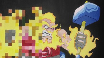 Exploding Dwarf | Real Art or Pixelated One | Available at Opensea