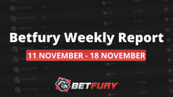 BetFury Weekly report 11. - 18. 11. 2019