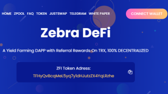 Zebra Defi (ZFI) - Decentralized Yield Farming DAPP with Referral Rewards On TRON.