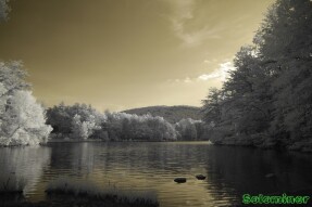 Infrared Photography - Stones in the lake