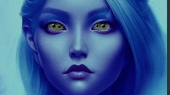 (JaiChai) "блакітны BLU" - Original Digital Art (Sci-Fi)