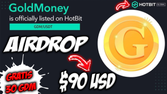 AIRDROP GOLDMONEY - $ 90 IN GDM TOKENS + $ 30 EACH REFERRED LISTING ON HOTBIT