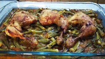 Foodbook #348 chicken and okra stew