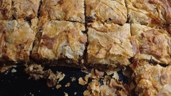 Foodbook #702 Eggplant Feta Cheese  pie