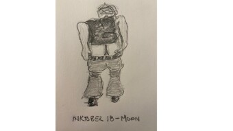 Inktober Day 17 & 18 - Collide and Moon