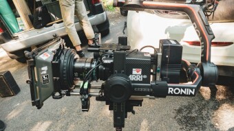 Le petit vélo - During the shooting