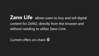 Zano Life Marketplace: Update on Development Progress