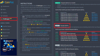 Coinpot Challenges